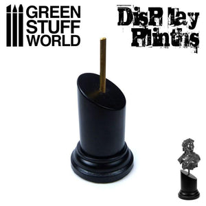 GSW Tapered Round Bust Plinth 3.5x3.5cm Black GSW Hobby Green Stuff World 