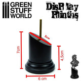 GSW Tapered Round Bust Plinth 5x5cm Black Plinth Green Stuff World 
