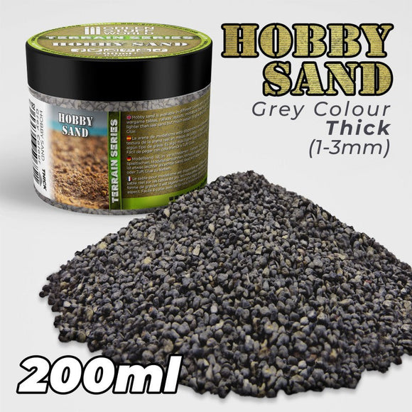 GSW Thick Hobby Sand - Dark Grey 200ml Basing Green Stuff World 