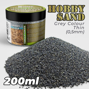 GSW Thin Hobby Sand - Dark Grey 200ml Basing Green Stuff World 