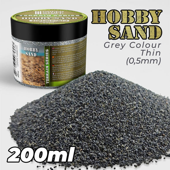 GSW Thin Hobby Sand - Dark Grey 200ml Basing Green Stuff World 