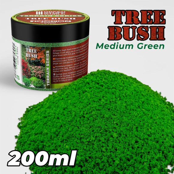 GSW Tree Bush Clump Foliage - Medium Green - 200ml Flock Green Stuff World 