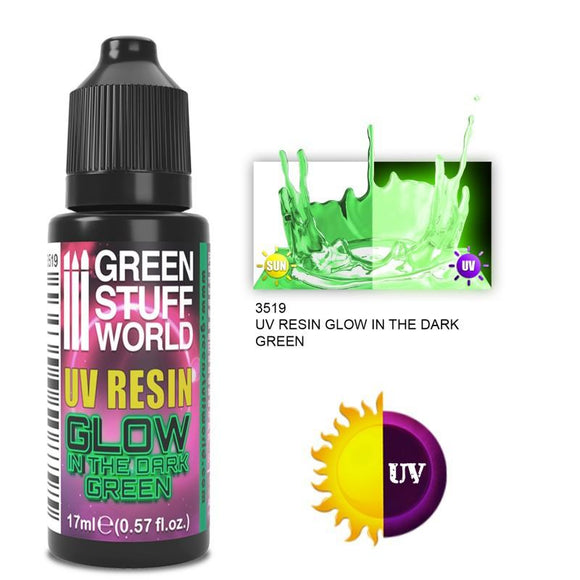 GSW UV RESIN 17ml GREEN - Glow in the Dark Auxiliary Green Stuff World 