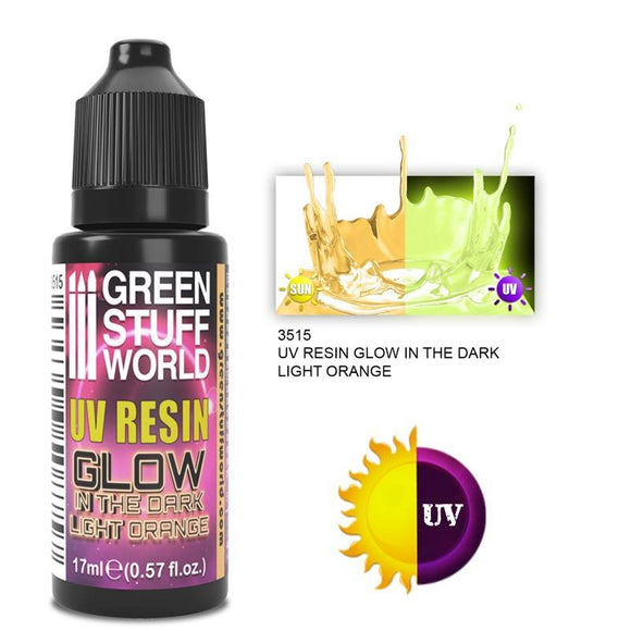 GSW UV RESIN 17ml LIGHT ORANGE - Glow in the Dark Auxiliary Green Stuff World 