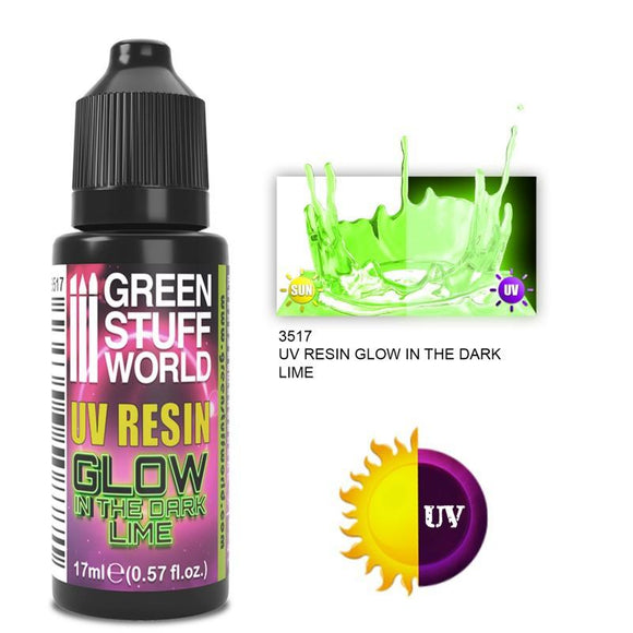 GSW UV RESIN 17ml LIME - Glow in the Dark Auxiliary Green Stuff World 