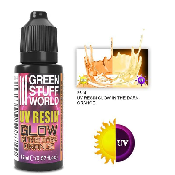 GSW UV RESIN 17ml ORANGE - Glow in the Dark Auxiliary Green Stuff World 