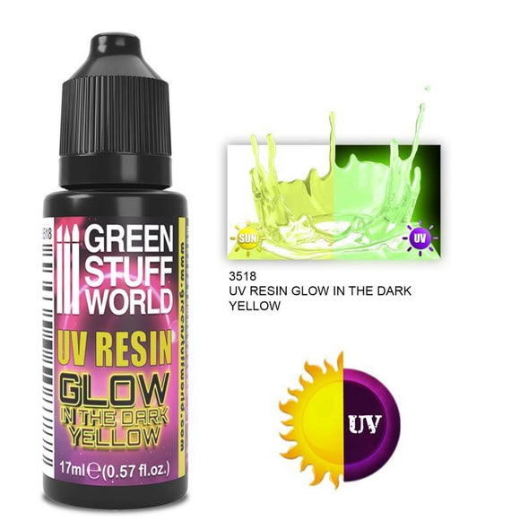 GSW UV RESIN 17ml YELLOW - Glow in the Dark Auxiliary Green Stuff World 