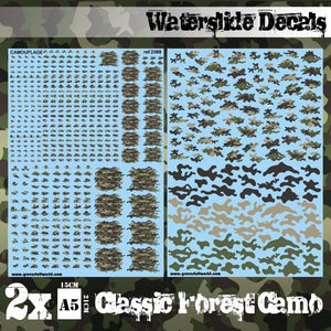 GSW Waterslide Decals - Classic Forest Camo GSW Hobby Green Stuff World 