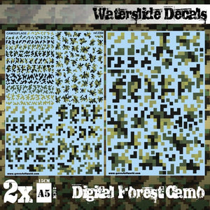 GSW Waterslide Decals - Digital Forest Camo GSW Hobby Green Stuff World 