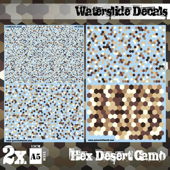 GSW Waterslide Decals - Hex Desert Camo GSW Hobby Green Stuff World 