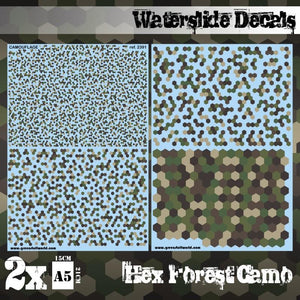 GSW Waterslide Decals - Hex Forest Camo GSW Hobby Green Stuff World 