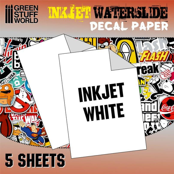 GSW Waterslide Decals - Inkjet White GSW Hobby Green Stuff World 