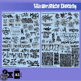 GSW Waterslide Decals - Train and Graffiti Mix - Black GSW Hobby Green Stuff World 