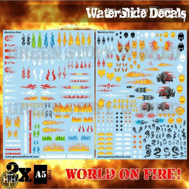 HammerHouse | GSW Waterslide Decals - World on Fire by Green Stuff ...