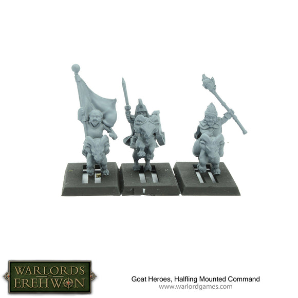 Halfling Goat Rider Heroes & Command Halfing Army Warlord Games 