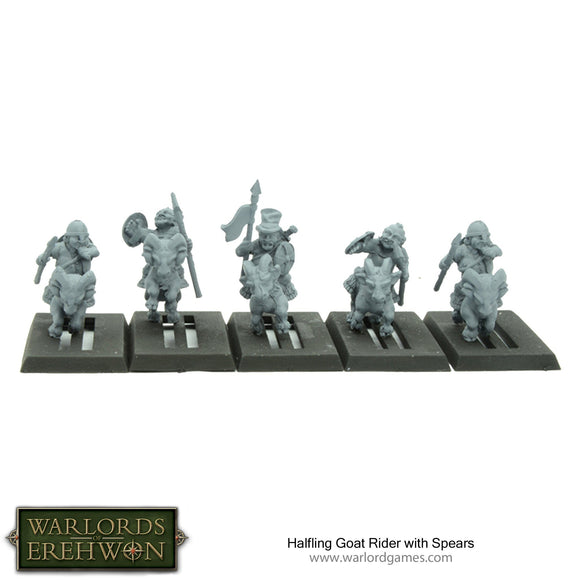Halfling Goat Riders with Spears Halfing Army Warlord Games 