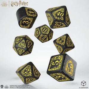 Harry Potter: Hufflepuff Modern Dice Set - Black Dice Sets Q-Workshop 