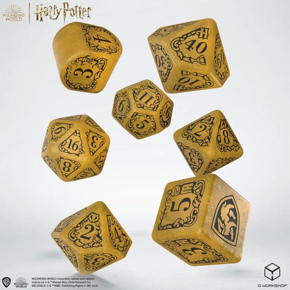 Harry Potter: Hufflepuff Modern Dice Set - Yellow Dice Sets Q-Workshop 
