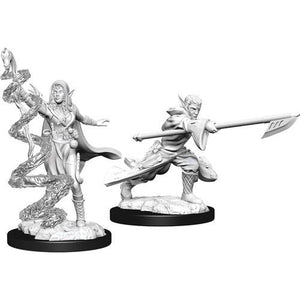 Joraga Warcaller & Joraga Treespeaker (Elves) D&D RPG Miniatures Wizkids 