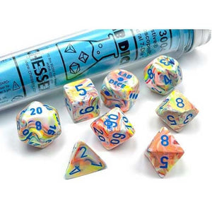 Lab Dice Festive Kaleidoscope/Blue Set Lab Dice Sets - Series 5 Chessex