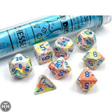 Lab Dice Festive Kaleidoscope/Blue Set Lab Dice Sets - Series 5 Chessex