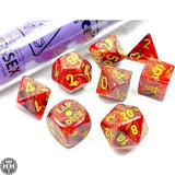 Lab Dice Vortex Underworld/Yellow set Lab Dice Sets - Series 5 Chessex