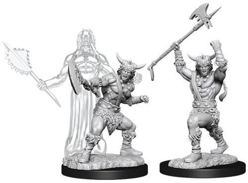 Male Human Barbarian D&D RPG Miniatures WizKids 