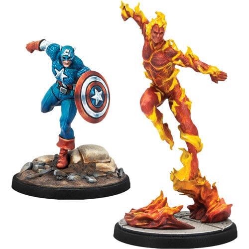 Marvel Crisis Protocol: Captain America & The Original Human Torch Character Pack Atomic Mass Games 