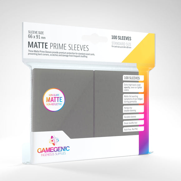 Matte Prime Sleeves - Dark Gray GameGenic - Card Sleeves GameGenic 