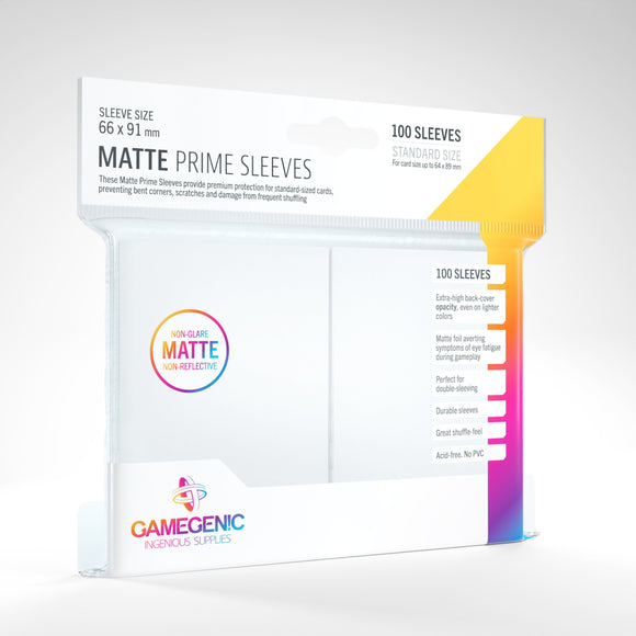 Matte Prime Sleeves - White GameGenic - Card Sleeves GameGenic 
