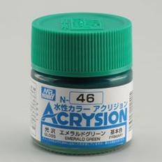 Mr Hobby Emerald Green Acrysion Color Paint MrHobby 