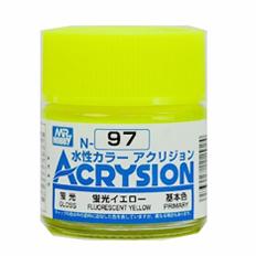 Mr Hobby Fluorescent Yellow Acrysion Color Paint MrHobby 