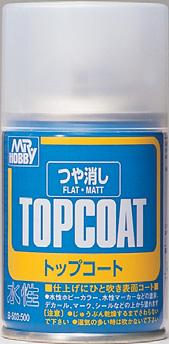 Mr.Top Coat Flat Varnish Spray MrHobby 
