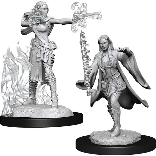 Multiclass Warlock & Sorcerer Female D&D RPG Miniatures Wizkids 