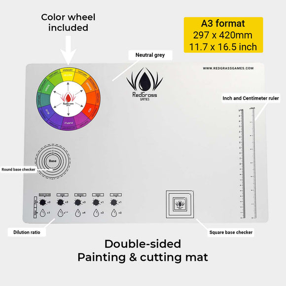 Redgrass Painting Mat A3 - Cut resistant Cutting Mat Redgrass Games 
