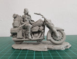 Road Girl Rat Bike 75mm Figure Figure Journeyman Miniatures 