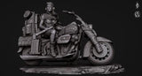 Road Girl Rat Bike 75mm Figure Figure Journeyman Miniatures 