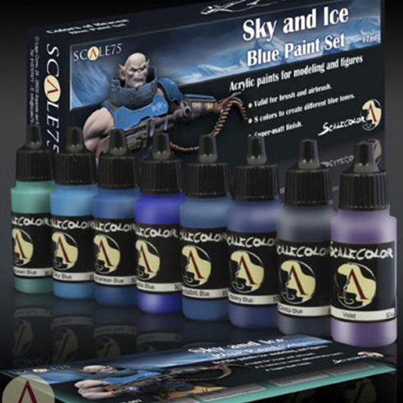 Scale75 Sky And Ice Blue Paint Set Scalecolour Scale75  (5026532884617)