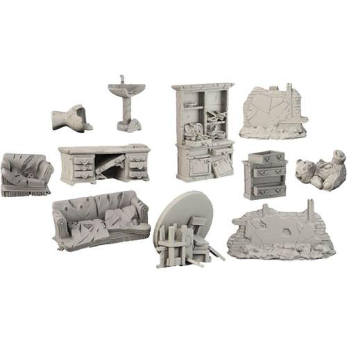 TerrainCrate: Battle-Damaged House Terrain Crate Mantic Games 