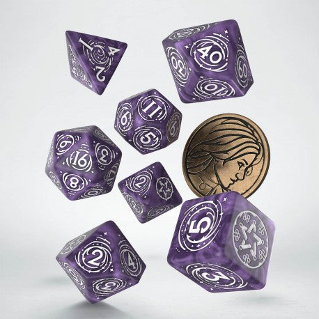 The Witcher Dice Set. Yennefer - Lilac and Gooseberries Dice Sets Q-Workshop 