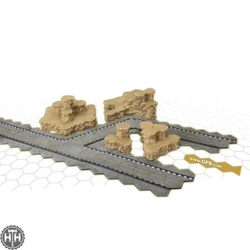 Gale Force Nine Trinity City Roads - HexTech Painted Terrain For Tabletop Gaming