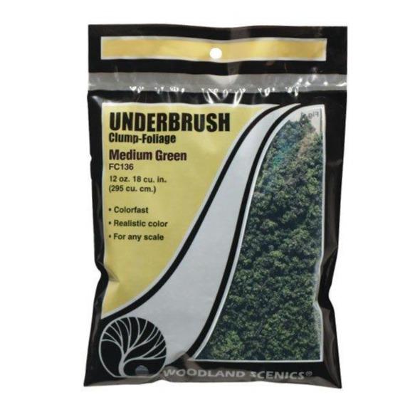 Underbrush Medium Green Bag Basing Woodland Scenics 