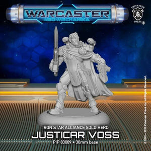 Warcaster Iron Star Alliance Justicar Voss Solo Warcaster Privateer Press 