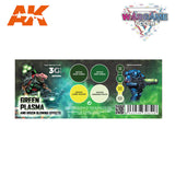 Wargame Color Set. Green Plasma And Glowing Effect AK Paint Sets AK Interactive 