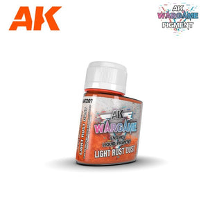 Wargame Liquid Pigment: AK1207 Light Rust Dust 35ml Liquid Pigments (Enamel) AK Interactive 