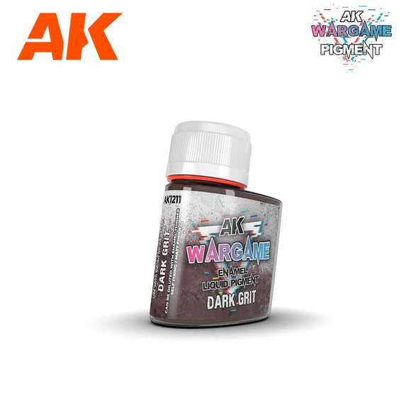 Wargame Liquid Pigment: AK1211 Dark Grit 35ml Liquid Pigments (Enamel) AK Interactive 