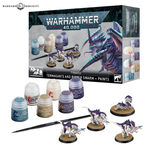 Warhammer 40,000: Termagants and Ripper Swarm + Paints 40k Paint Sets Games Workshop 