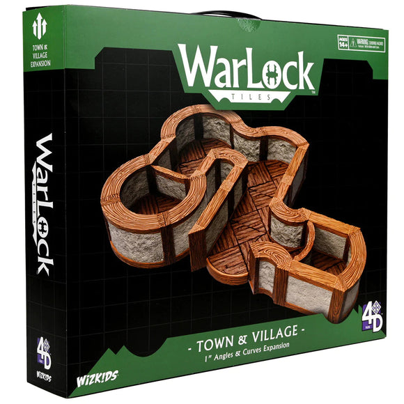 WarLock Tiles: Expansion Pack - 1 in. Town & Village Angles & Curves D&D RPG Miniatures Wizkids 