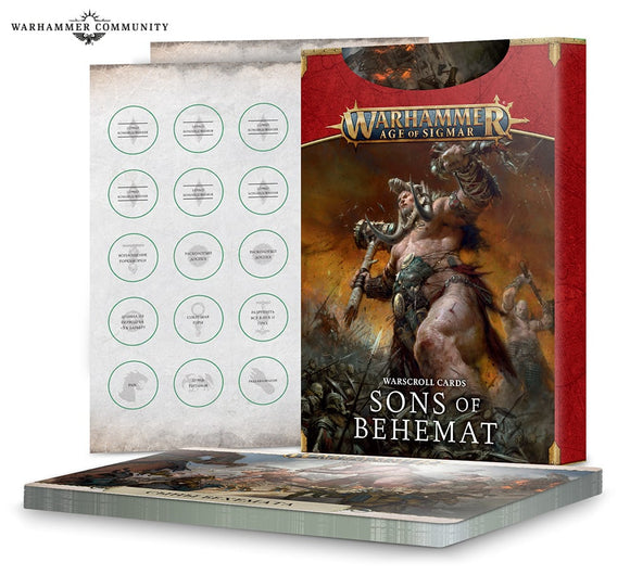 Warscroll Cards: Sons Of Behemat Sons of Behemat Games Workshop 