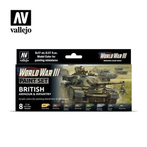 WWIII British Armour & Infantry Set Paint Sets Vallejo 
